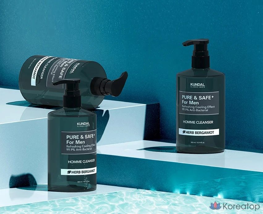 Очищающее средство для мужчин Kundal Pure &amp; Safe Cooling, 300 мл, 1 шт.