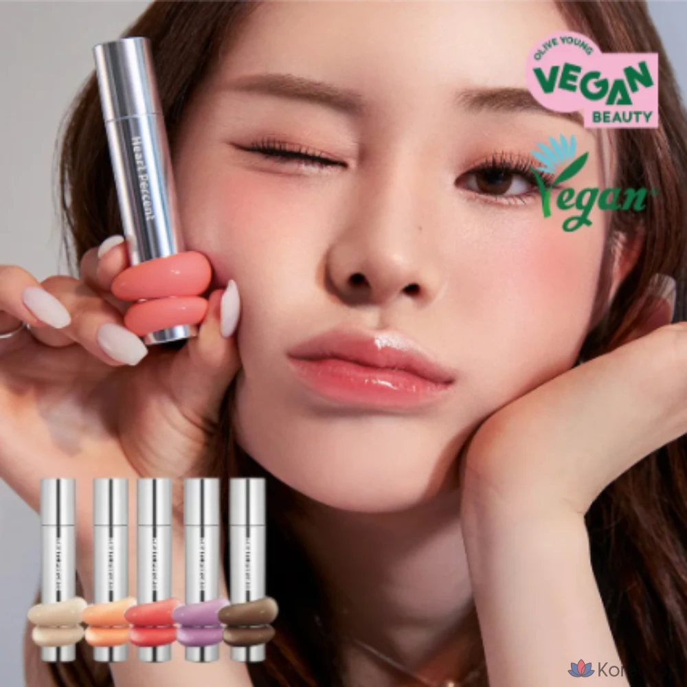 Тинт для губ Heart percent Dot On Mood One Way Glowy Tint, оттенок 17 Milky Salmon, 1 шт., фото 3