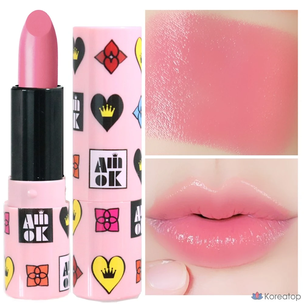 Губная помада YNM Amiok Kidult Picnic Lipstick, оттенок P02 Sheer Pink, 4 г, 1 шт., фото 3