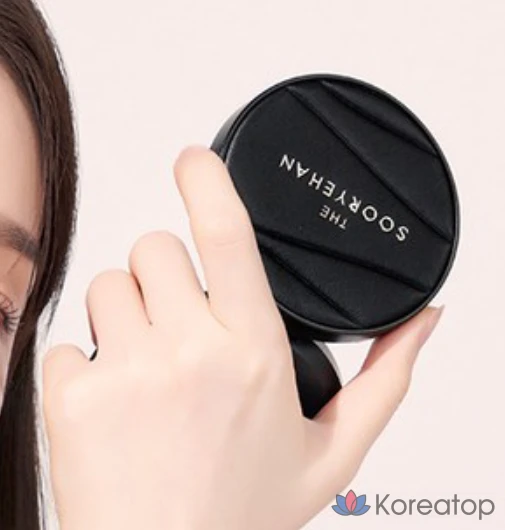 Кушон Sooryehan The Black Tension Fit Mesh Cushion Foundation, оттенок 21, 13 г, 1 шт.