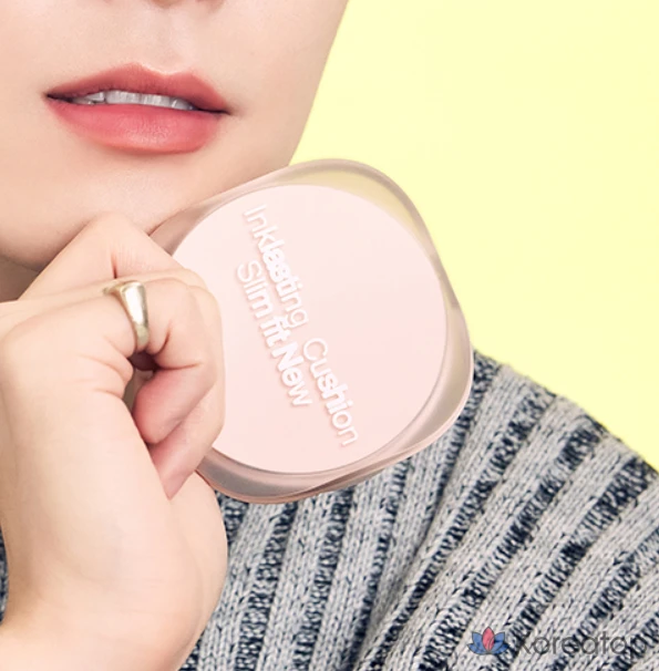 Кушон The Face Shop Ink Lasting Slim Fit New Cushion Foundation Refill, оттенок V201 Apricot Beige, 12 г, 1 шт., фото 2