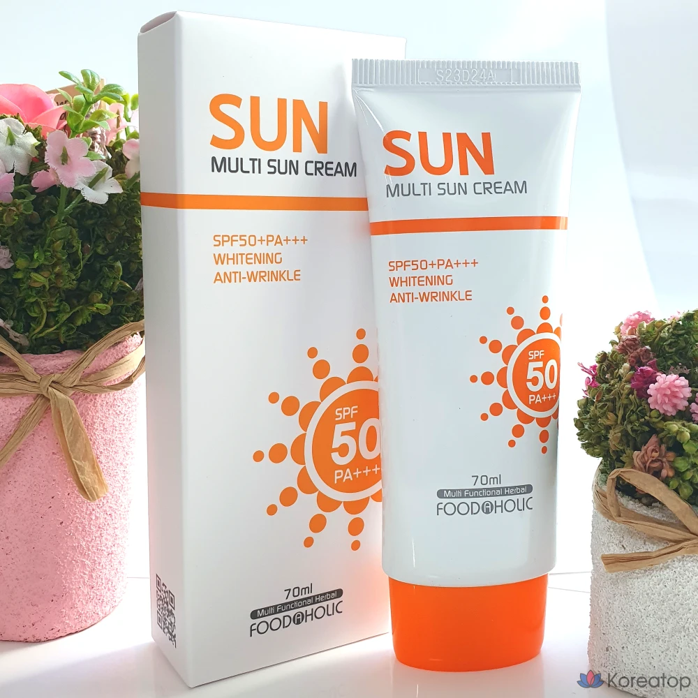 Солнцезащитный крем FoodaHolic Multi Sun Cream SPF50 PA+++, 70 мл, 1 шт.