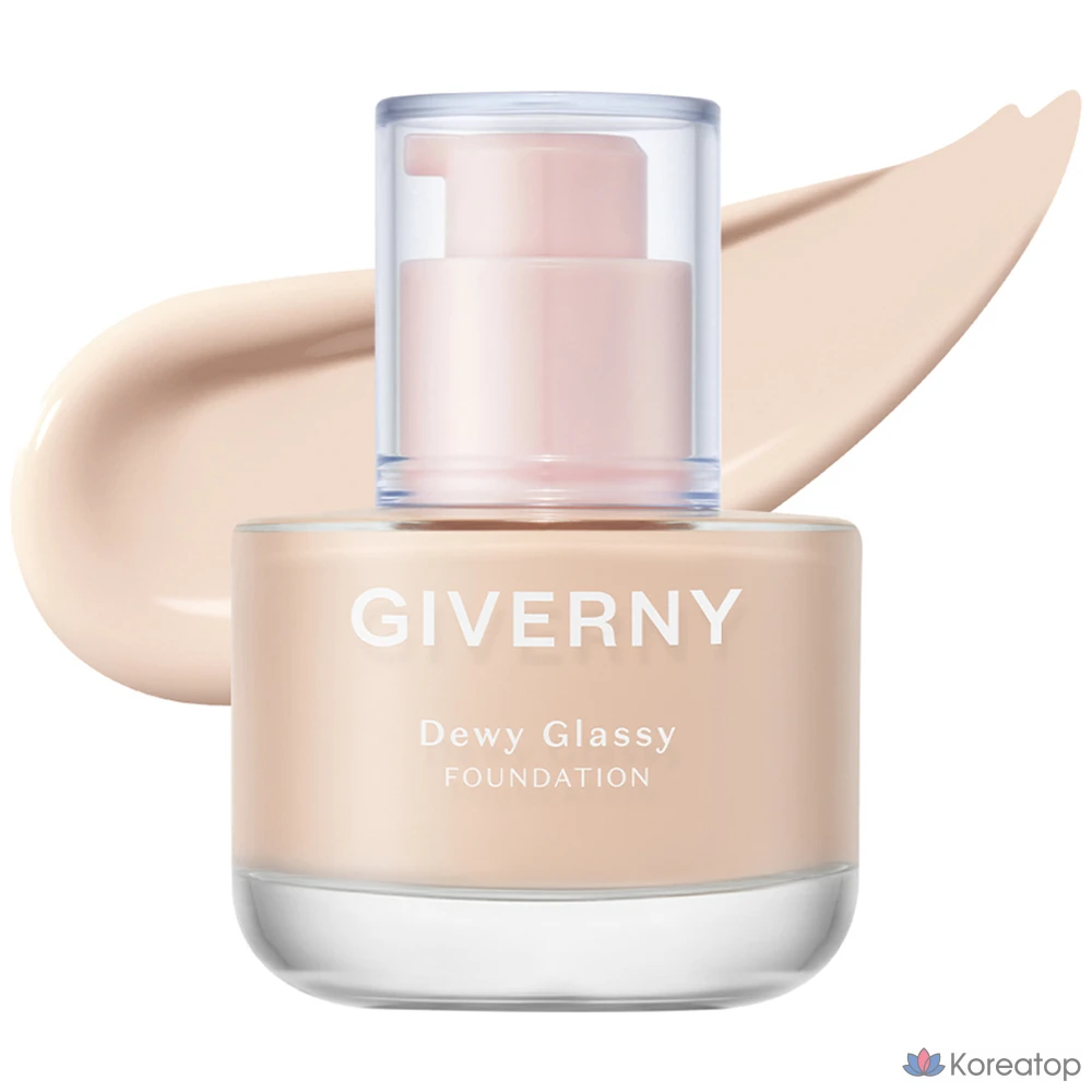 Тональная основа Giverny Dewy Glossy Foundation, оттенок 01NW Icy, 30 мл, 1 шт.