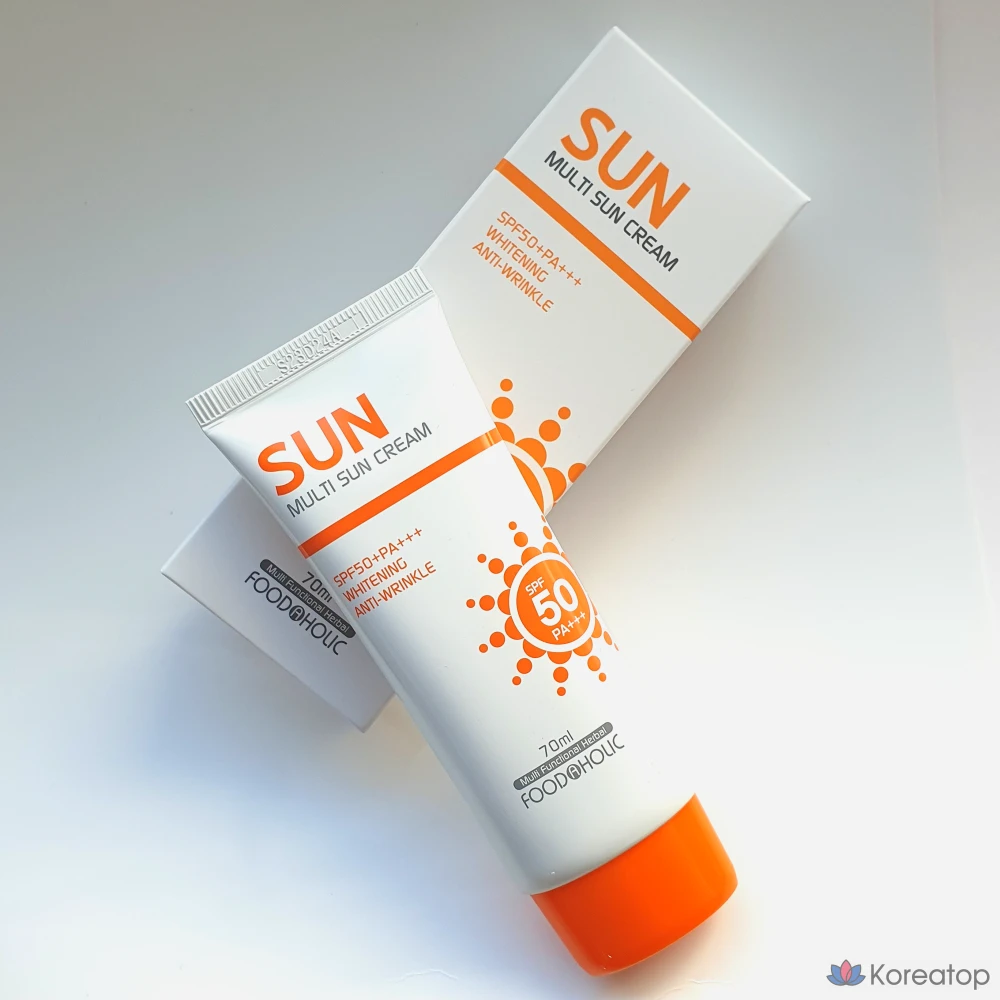 Солнцезащитный крем FoodaHolic Multi Sun Cream SPF50 PA+++, 70 мл, 1 шт.