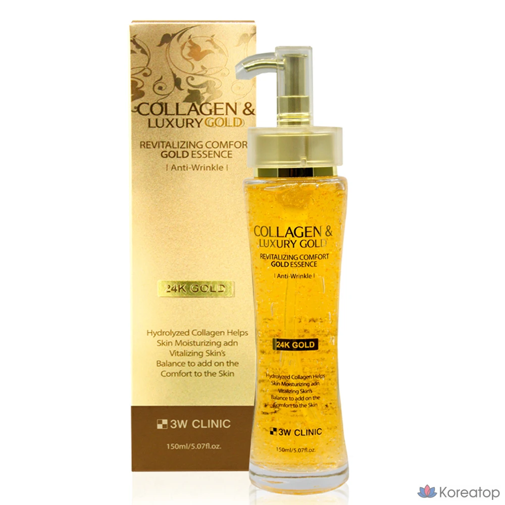 Эссенция 3W Clinic Collagen & Luxury Gold Revitalizing Comfort Gold Essence, 150 мл, 1 шт.