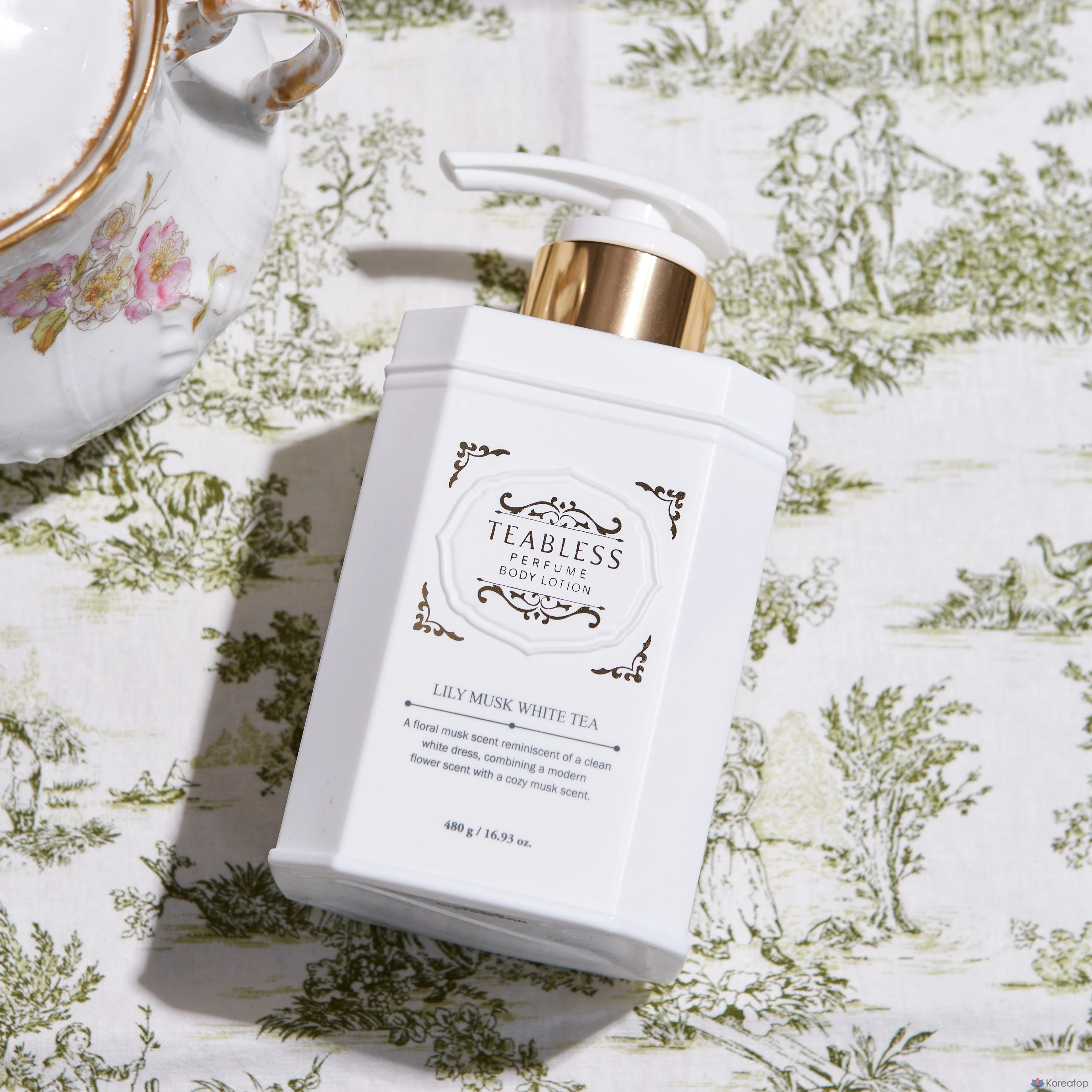Лосьон для тела TEABLESS Perfume Body Lotion Lily Musk White Tea, 480 г, 1 шт., фото 7