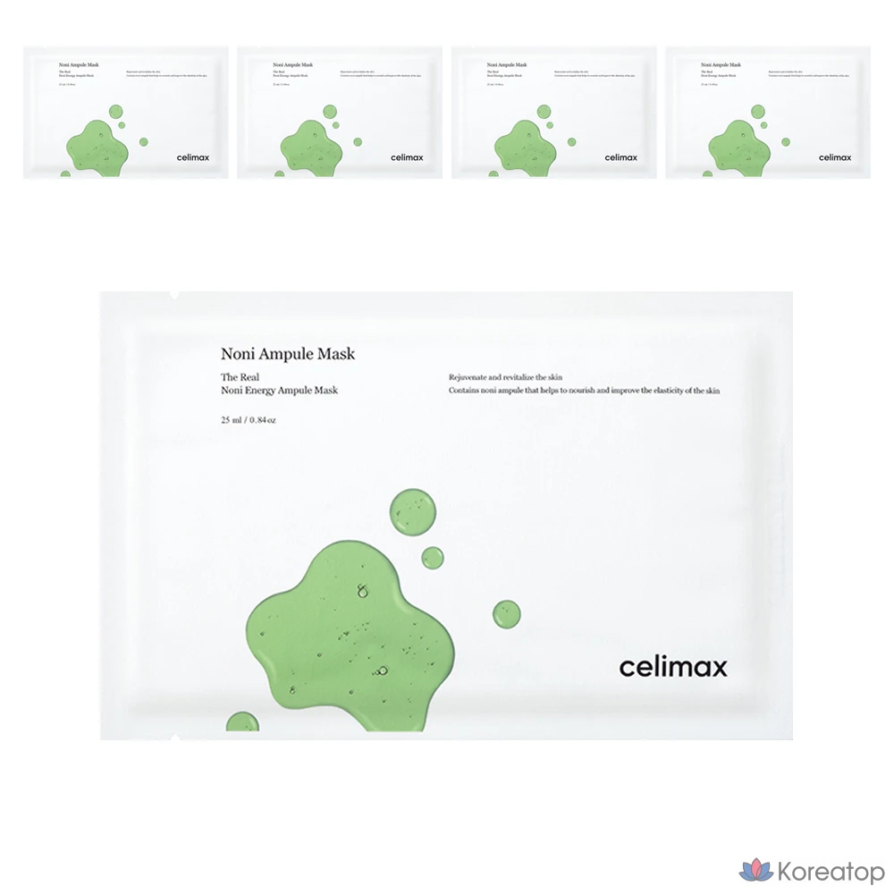 Тканевая маска для лица Celimax The Real Noni Energy Ampoule Mask, 25 мл, 5 шт.