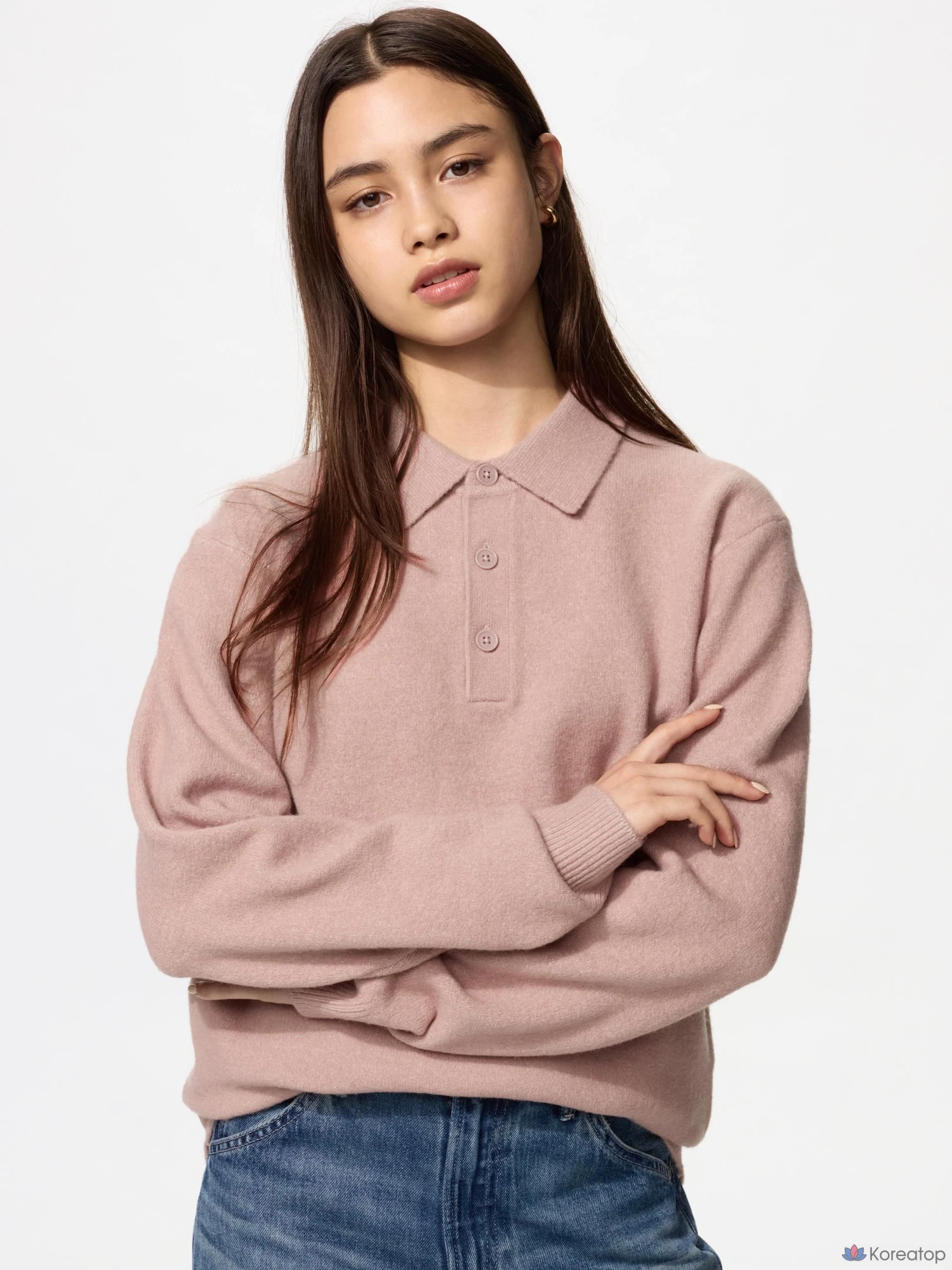Свитер поло Uniqlo Souffle Yarn Polo Sweater
