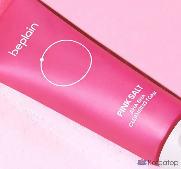 Очищающая пенка Beplain Pink Salt AHA BHA Cleansing Foam, 120 мл, 1 шт.