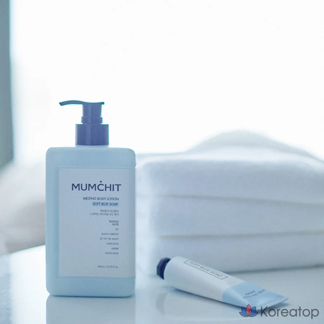 Лосьон для тела MUMCHIT Melting Body Lotion Soft Blue Soap Scent, 400 мл, 1 шт.