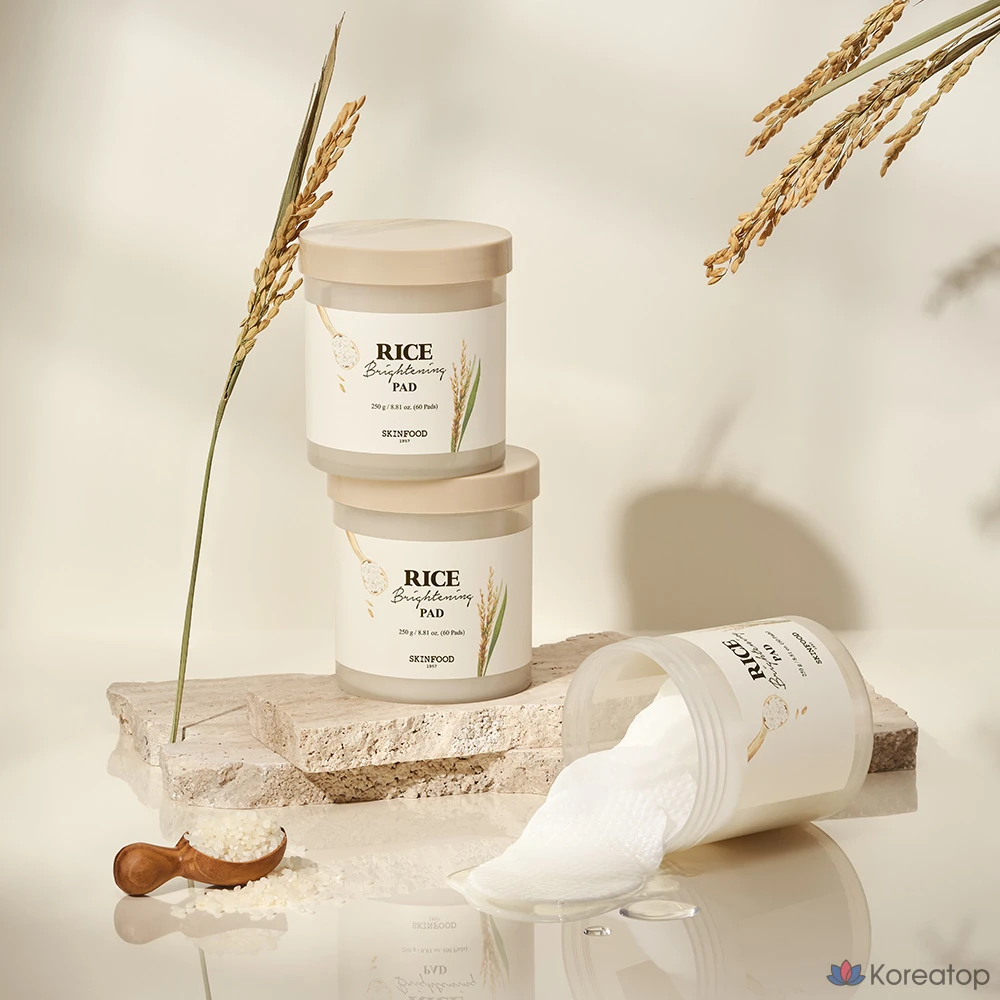 Пэды для лица Skinfood Rice Brightening Pads, 250 г, 60 шт.
