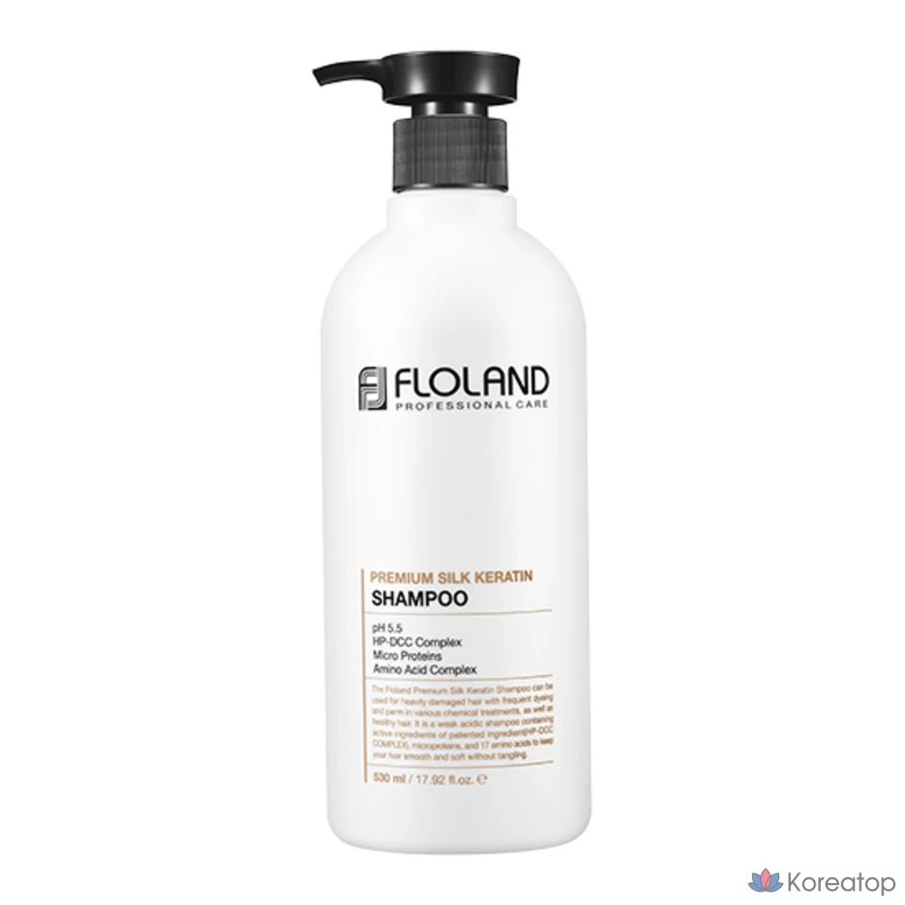 Шампунь Floland Premium Silk Keratin Repair, 530 мл, 1 шт.