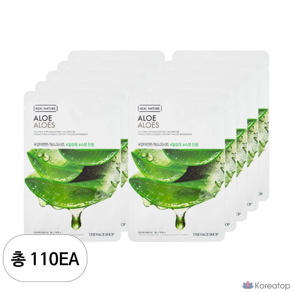 Тканевая маска для лица The Face Shop Real Nature Aloe Mask Sheet, 110 шт.