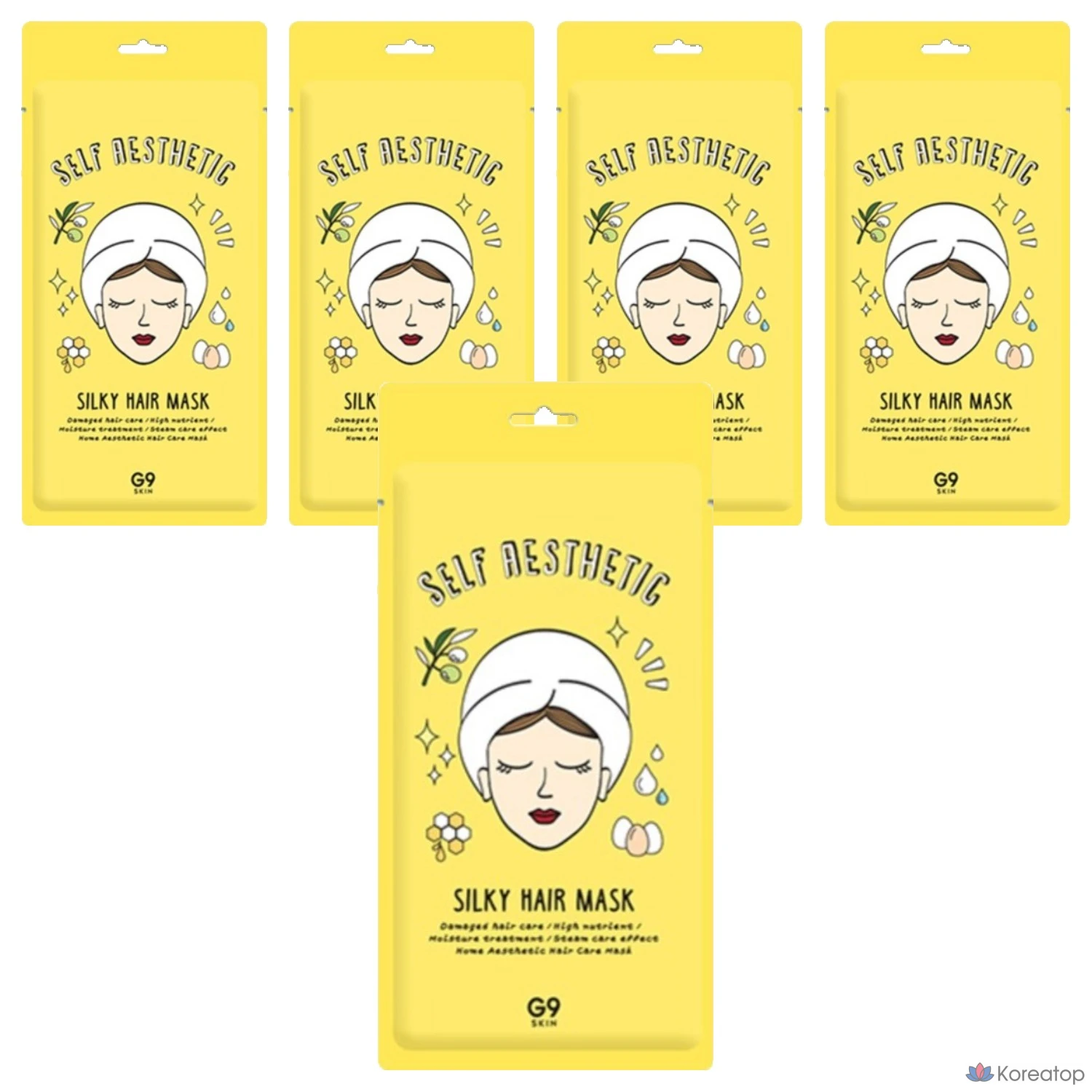 Маска для волос G9SKIN Self Aesthetic Silky Hair Mask, 30 г, 5 шт.