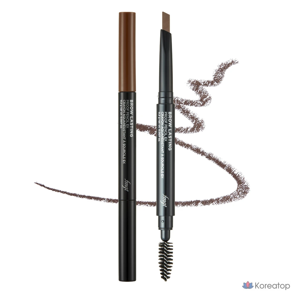 Карандаш для бровей The Face Shop Browlasting Proof Eyebrow Pencil EX, оттенок 02 Brown, 0.2 г, 1 шт.