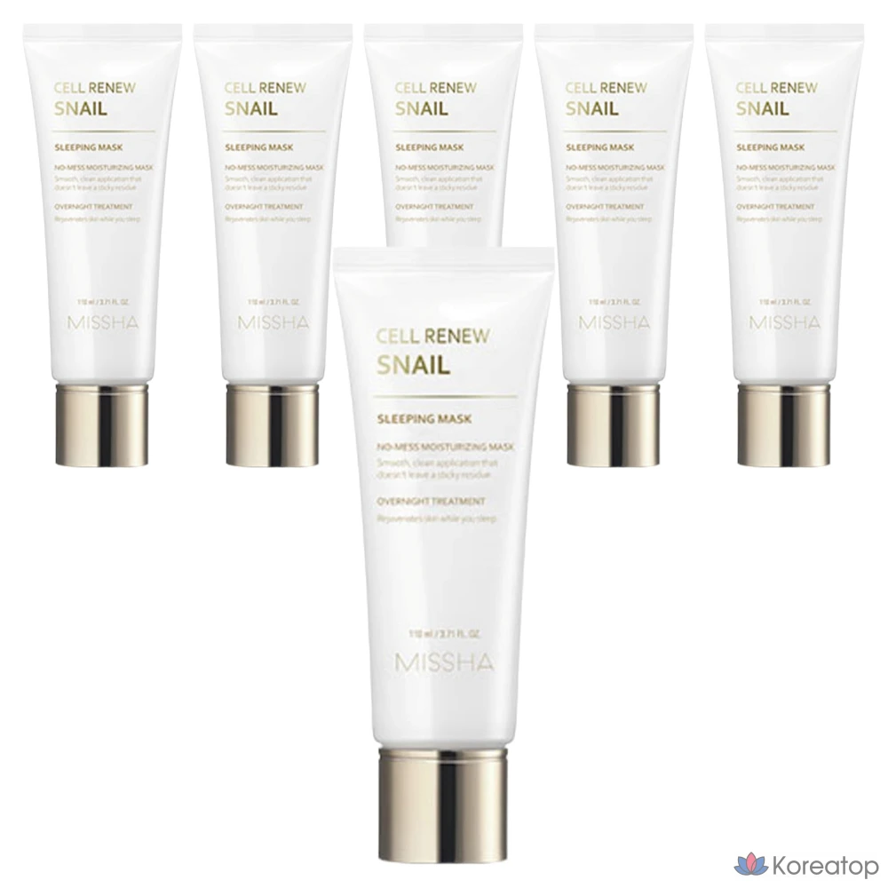Спи-маска для лица Missha Cell Renew Snail Sleeping Mask, 110 мл, 6 шт.