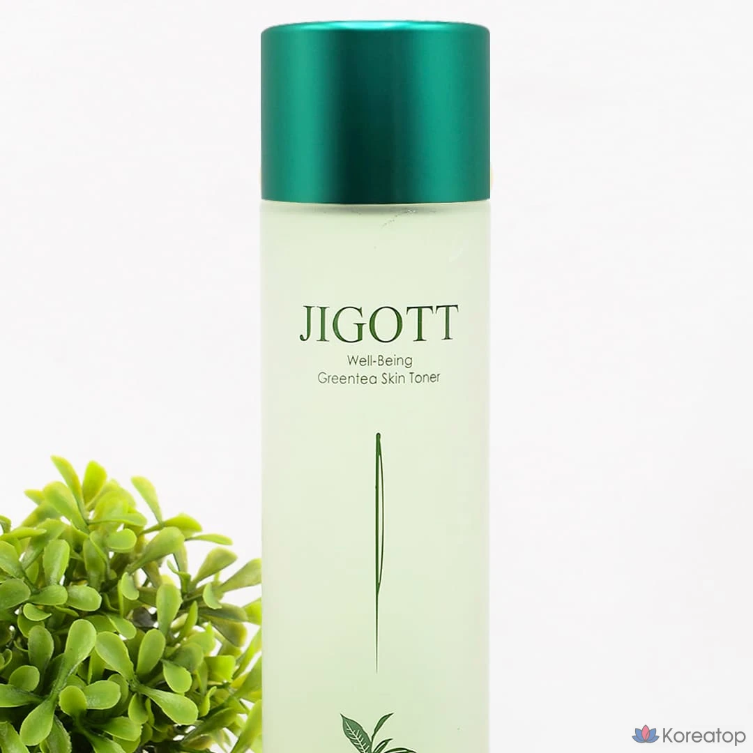 Набор для ухода Jigott Wellbeing Green Tea 3-piece Set (Toner + Lotion + Cream), 1 шт.