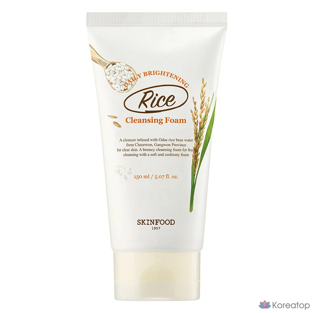 Очищающая пенка Skinfood Rice Daily Brightening Cleansing Foam, 150 мл, 1 шт.
