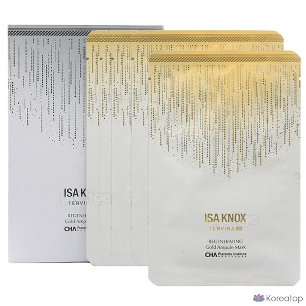 Тканевая маска для лица Isa Knox Terbina AD Advanced Regenerating Gold Ampoule Mask, 5 шт.