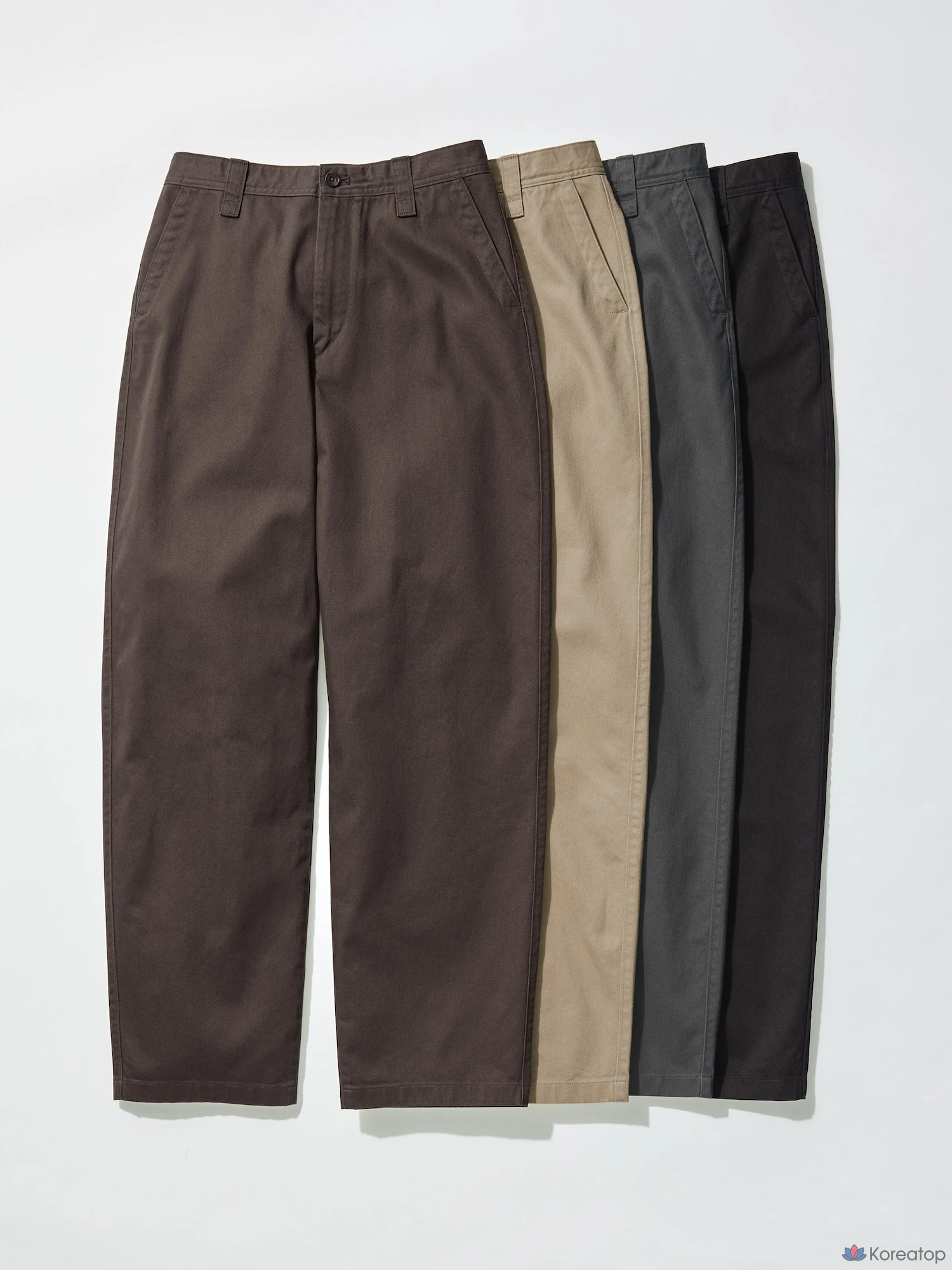 Брюки Uniqlo Wide Chino Pants, длинные, длина 85.5 см