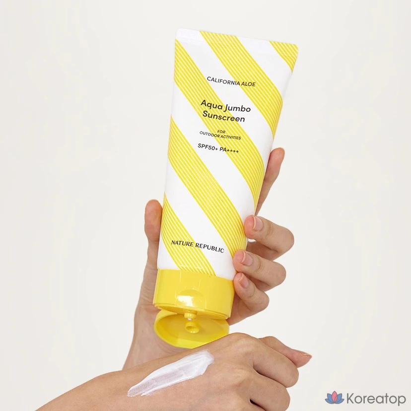 Солнцезащитный крем Nature Republic California Aloe Aqua Jumbo Sun Lotion SPF50+ PA++++, 250 мл, 1 шт.