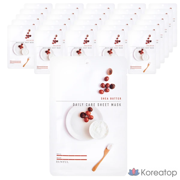 Тканевая маска для лица Eunyul Shea Butter Daily Care Sheet Mask, 30 шт.