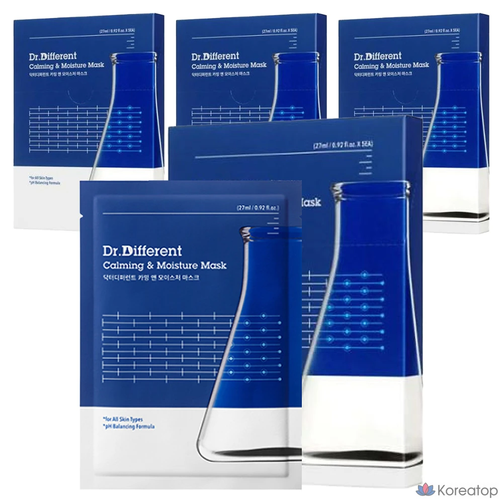 Тканевая маска для лица Dr. Different Calming and Moisture Mask, 20 шт.
