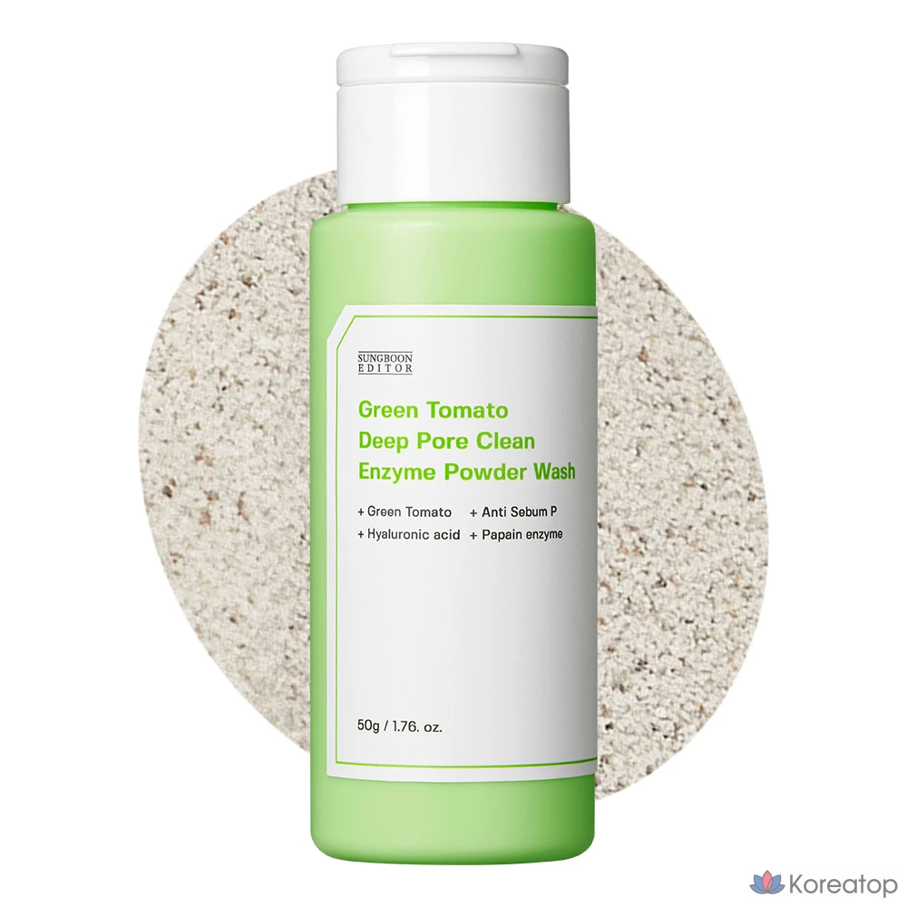 Пилинг-пудра для умывания Sungboon Editor Green Tomato Deep Pore Clean Enzyme Powder Wash, 50 г, 1 шт.