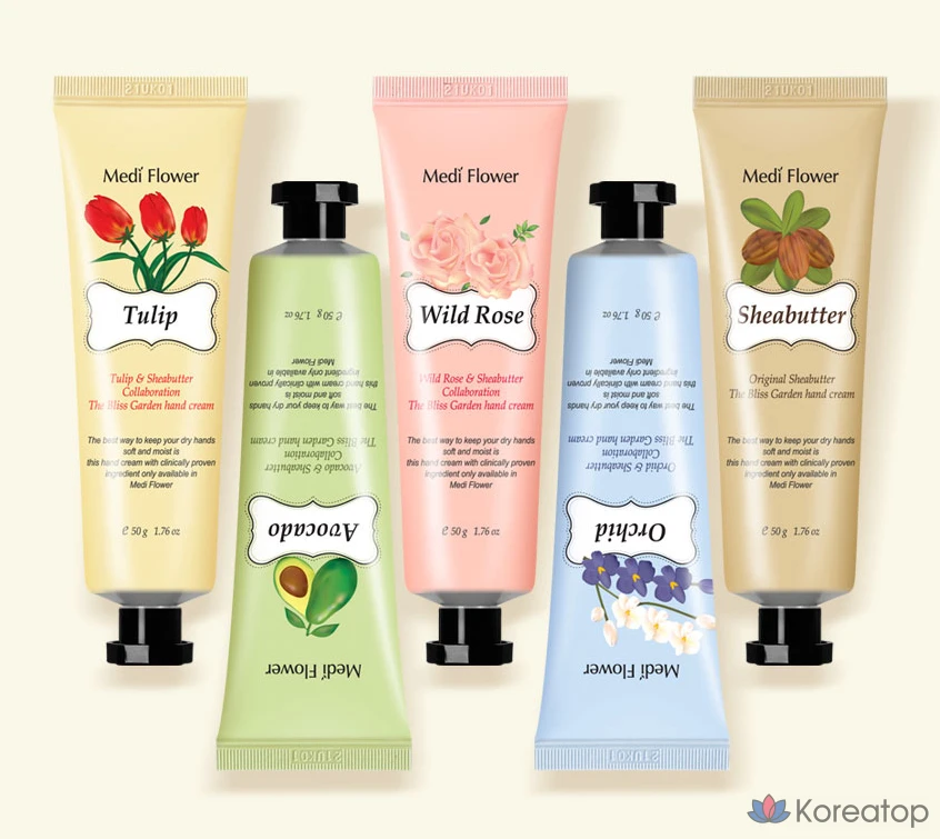 Набор для ухода MediFlower The Bliss Garden Hand Cream 5-piece Set (+ Shopping Bag), 250 г, 2 шт., фото 7