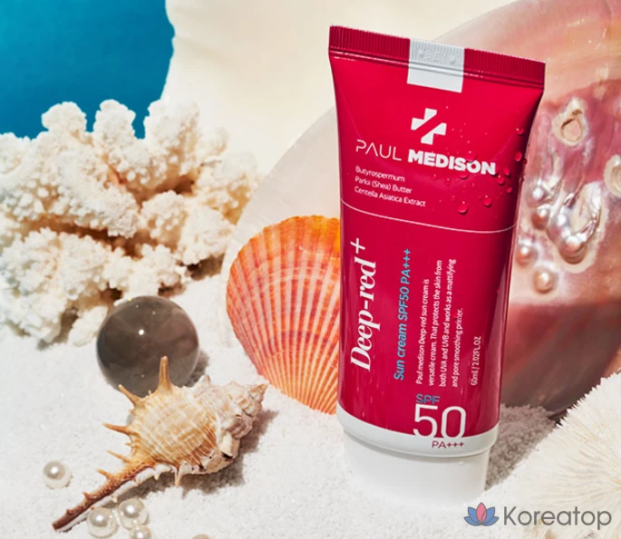 Солнцезащитный крем PAUL MEDISON Deep Red Sun Cream SPF50 PA+++, 60 мл, 1 шт.