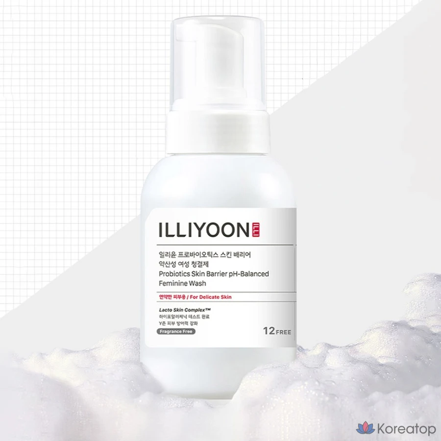 Очищающий гель для интимной гигиены ILLIYOON Probiotics Skin Barrier pH-Balanced Bubble Type, 300 мл, 1 шт.