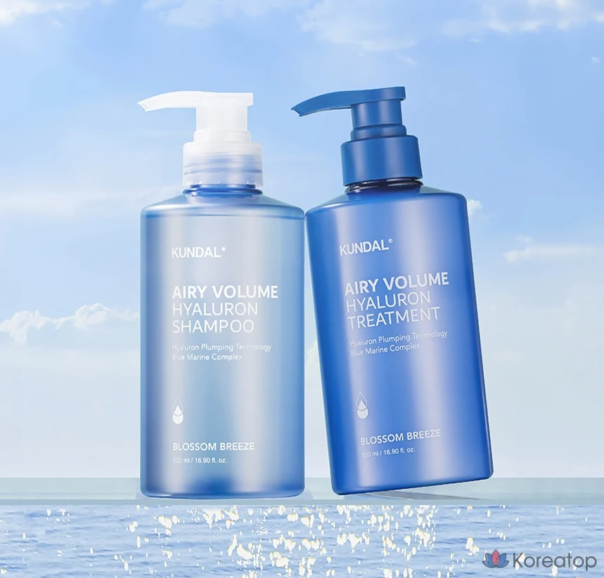 Кондиционер Kundal Hyaluron Airy Volume Treatment Blossom Breeze, 500 мл, 1 шт., фото 3