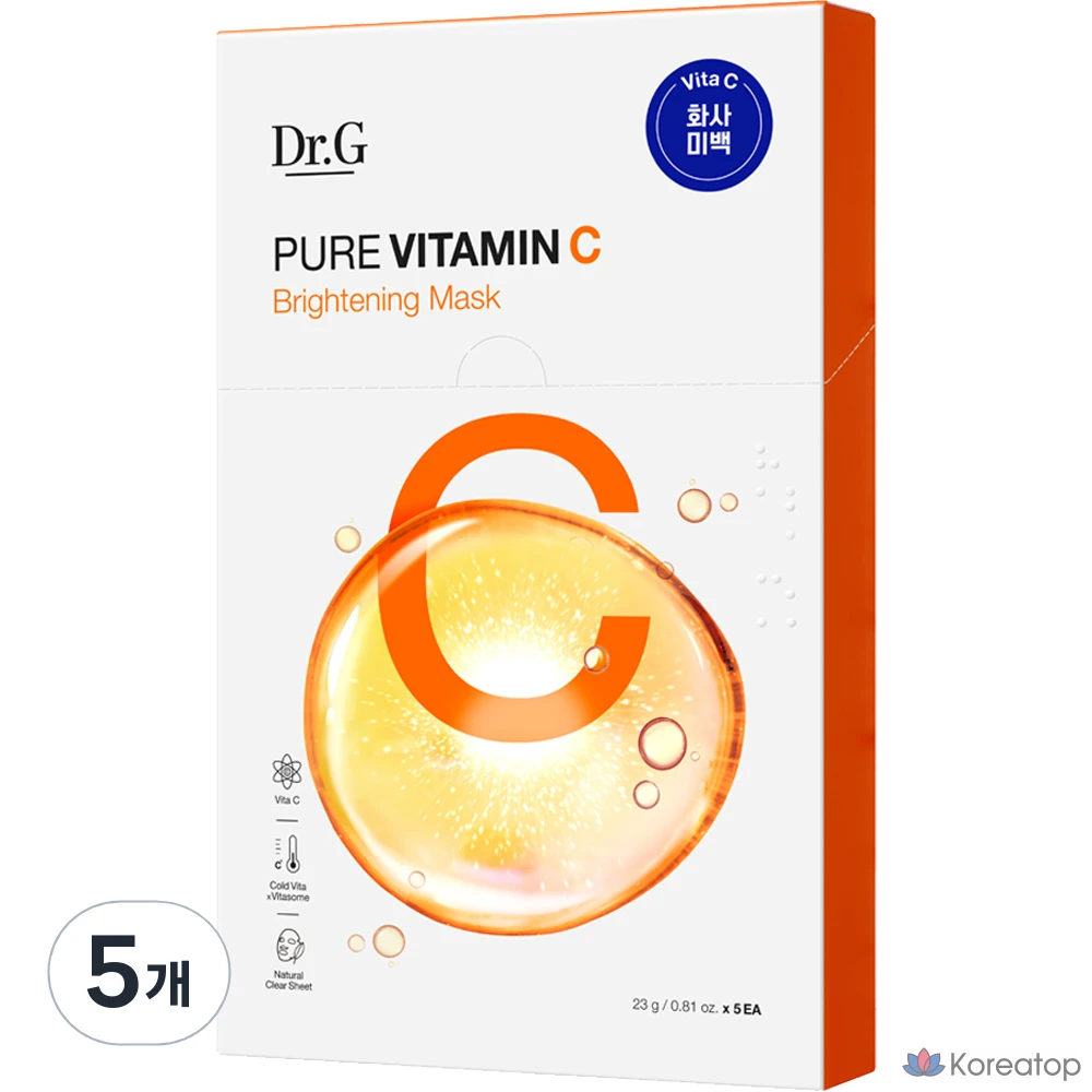 Тканевая маска для лица Dr. G Pure Vitamin C Brightening Mask, 25 шт.