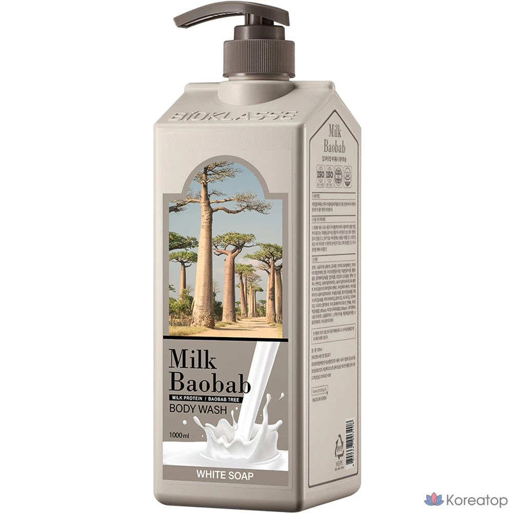 Гель для душа Milk Baobab White Soap Scent, 1 л, 1 шт.