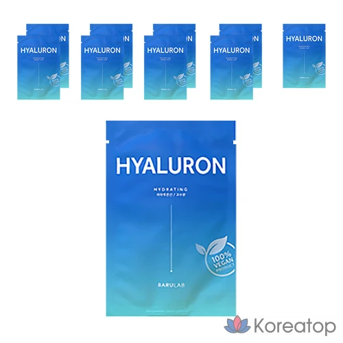 Тканевая маска для лица BARULAB The Clean Mask Pack Hyaluronic Acid, 10 шт.