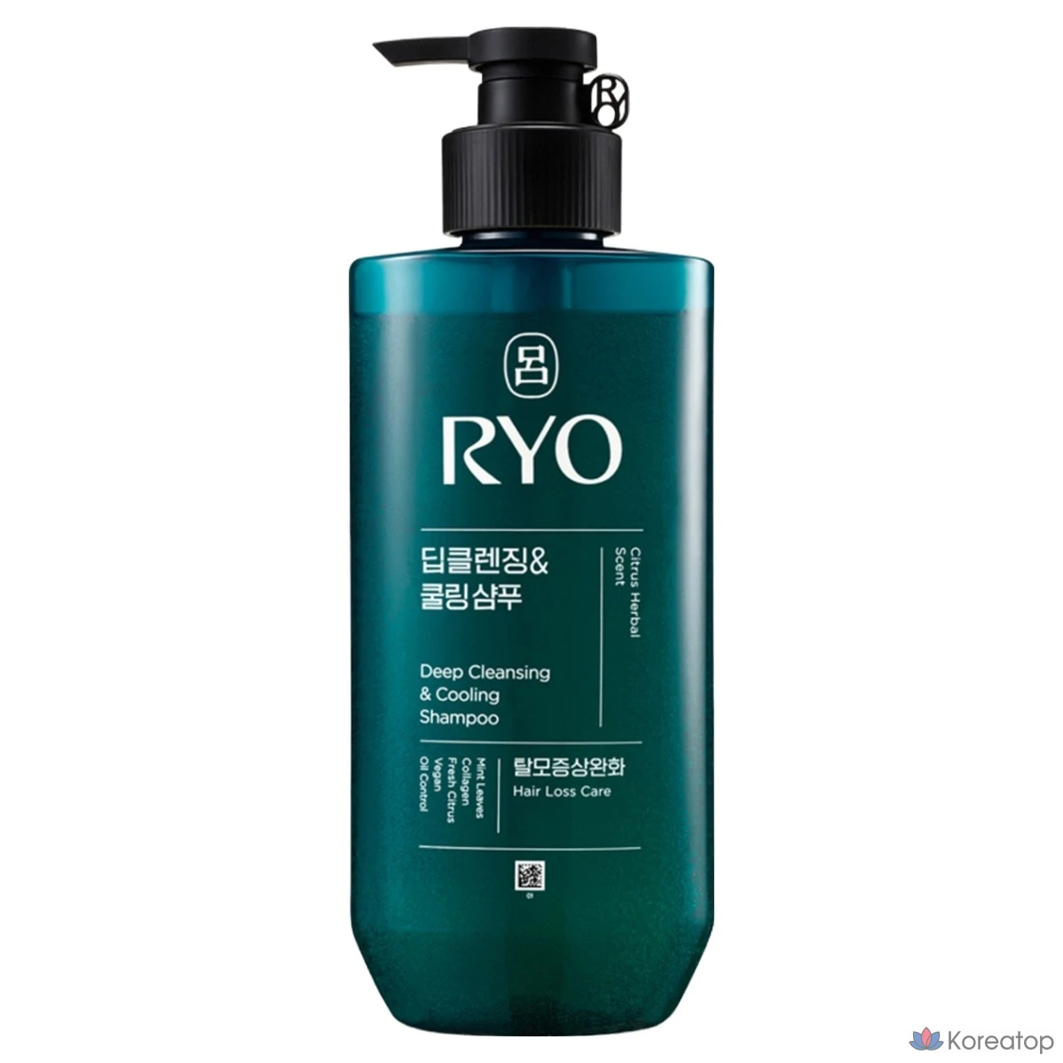 Шампунь Ryo Cheong-a Deep Cleansing &amp; Cooling Anti-Hair Loss Shampoo, аромат Citrus, 480 мл, 1 шт.