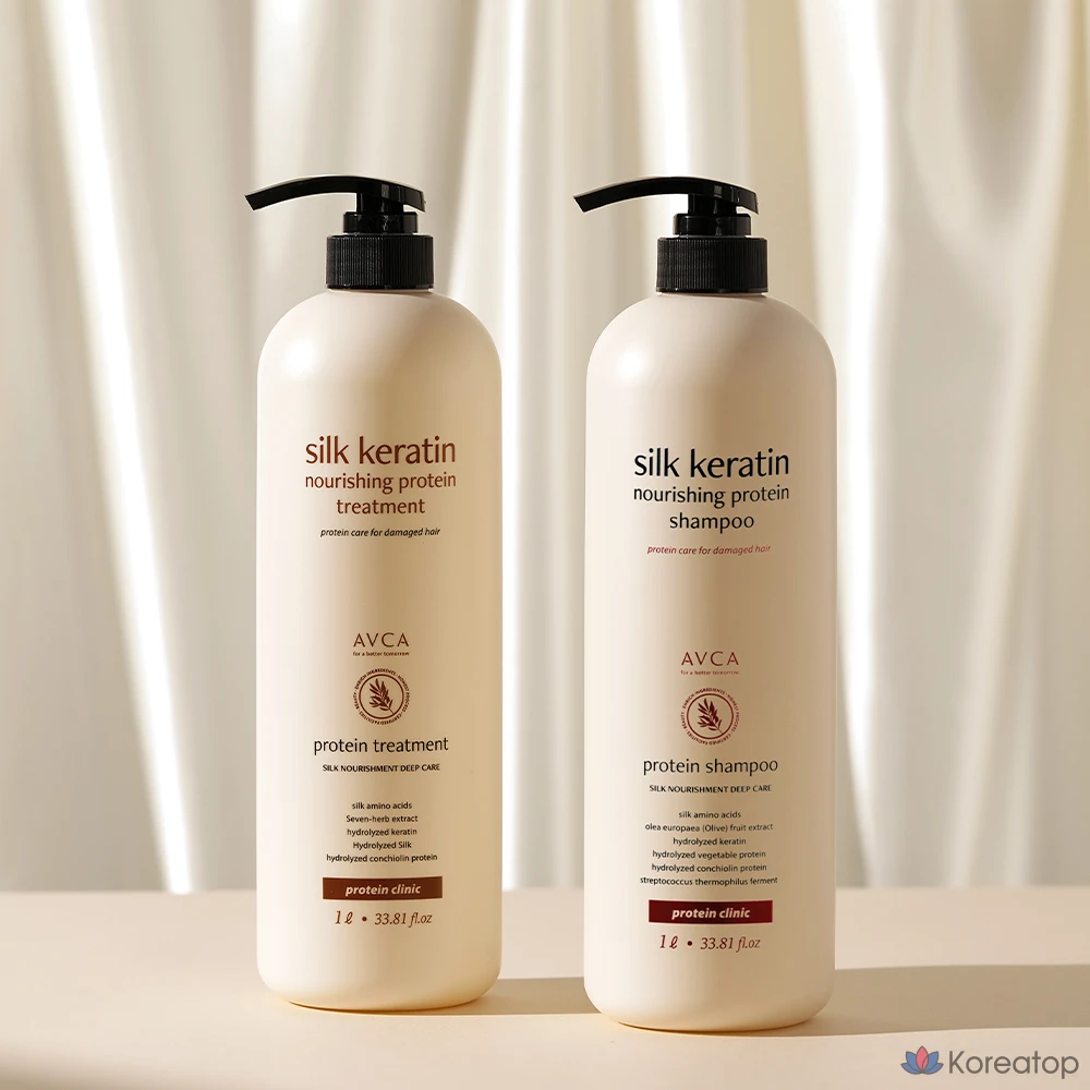 Кондиционер-уход AVCA Silk Keratin Nourishing Protein Treatment, 1 л, 1 шт.
