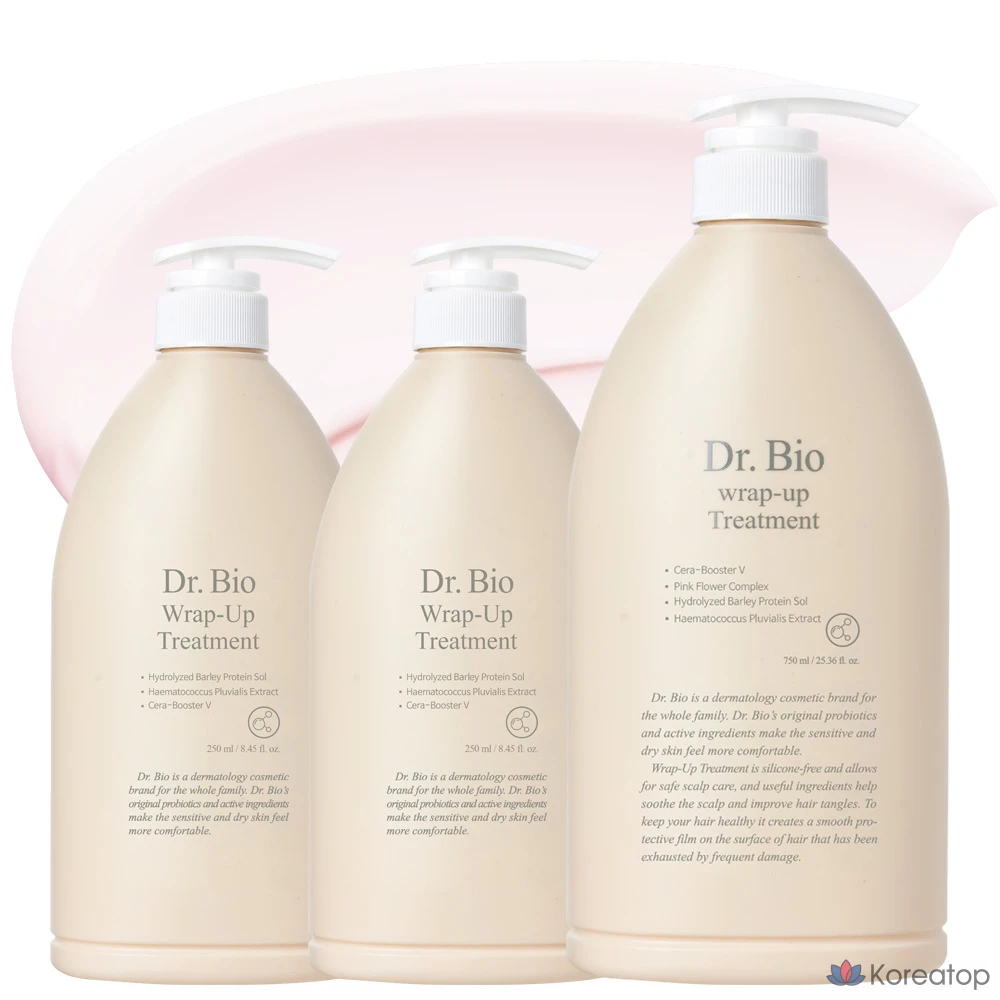Набор для ухода Dr. Bio No Silicone Wrap Up Treatment 3-piece Set, 1250 мл, 1 шт.