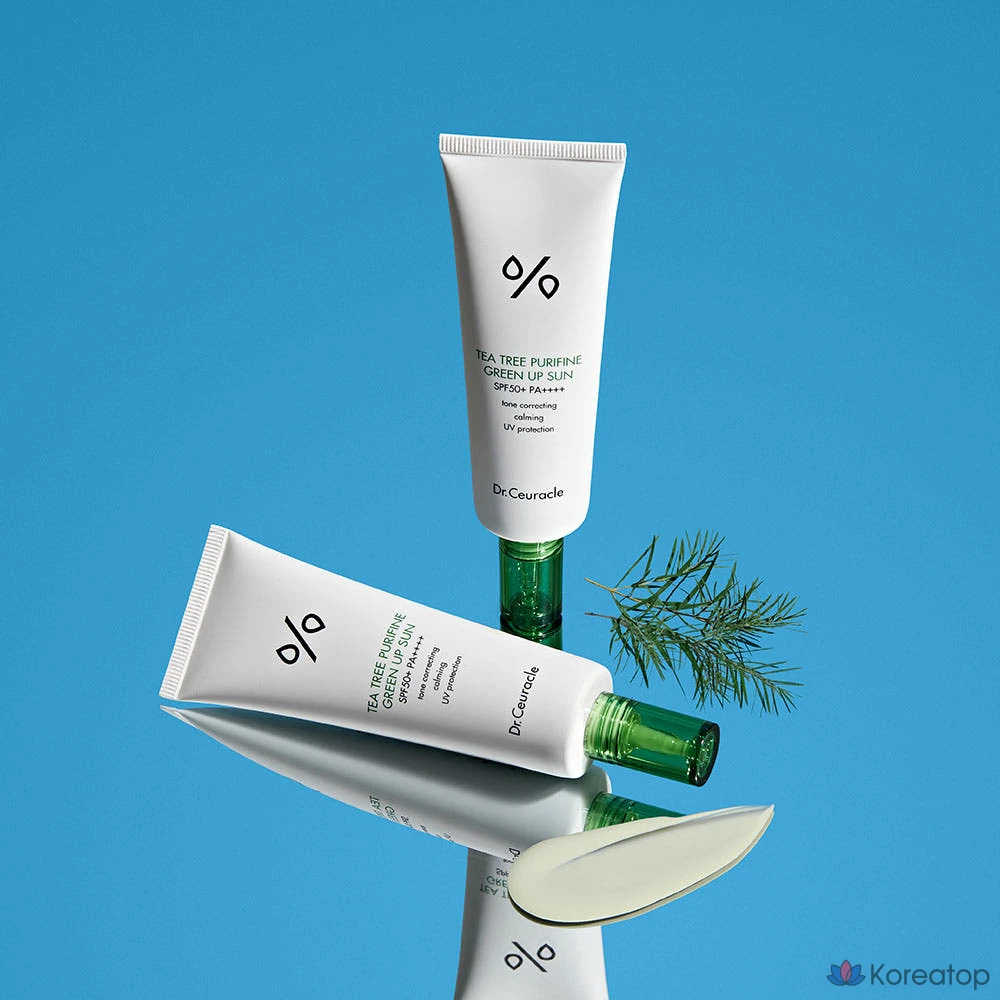 Солнцезащитный крем Dr. Ceuracle Tea Tree Purifine Green Up Sun SPF50+, 50 мл, 1 шт.
