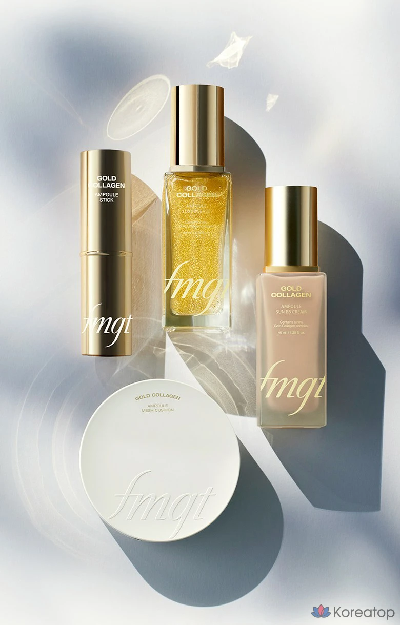 Кушон FMGT The Face Shop Gold Collagen Ampoule Mesh Cushion, оттенок 201 Apricot Beige, 13 г, 1 шт.