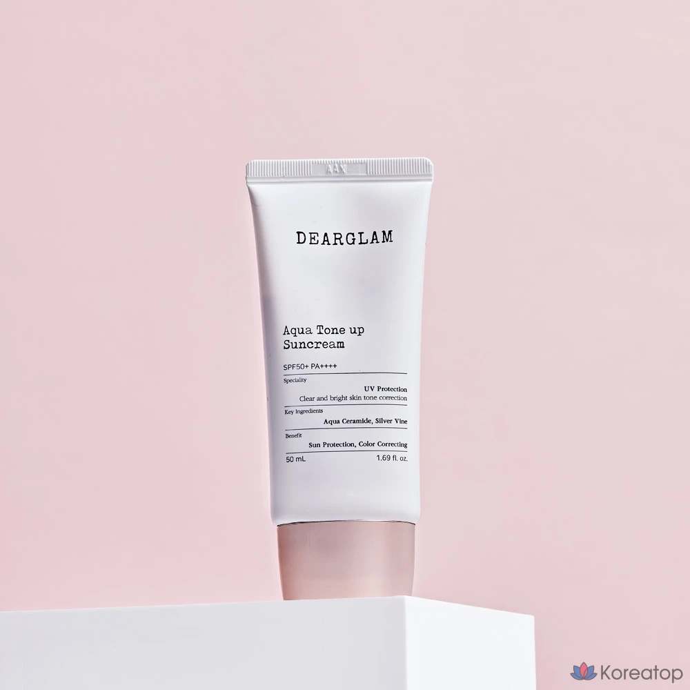Солнцезащитный крем DEARGLAM Aqua Tone-up, 50 мл, 1 шт.