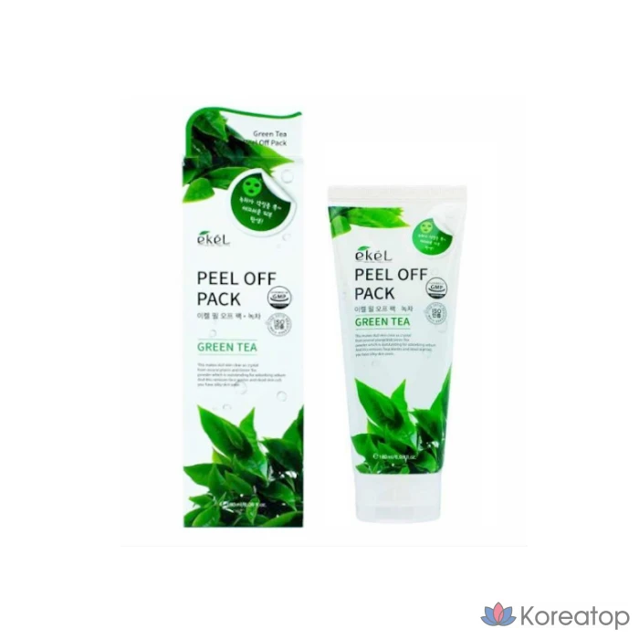 Пилинг-маска Ekel Peel Off Pack Green Tea, 180 г, 3 шт.