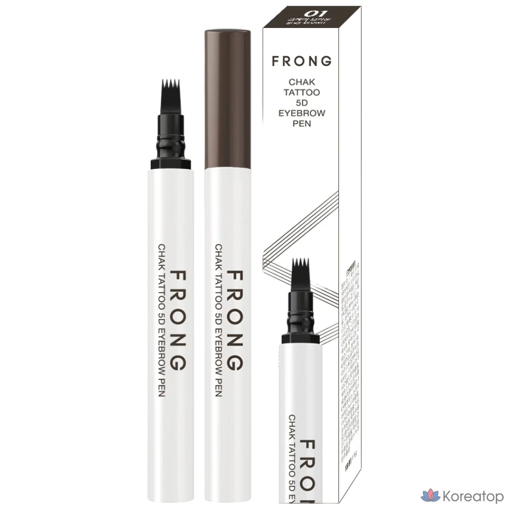 Карандаш для бровей Merythod Prong Tattoo 5D Eyebrow Pen, оттенок 01 Gray Brown, 1 шт.