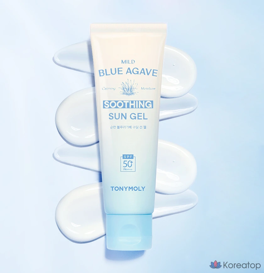 Солнцезащитный гель Tony Moly Pure Blue Agave Soothing Sun Gel SPF50+ PA++++, 50 мл, 1 шт.