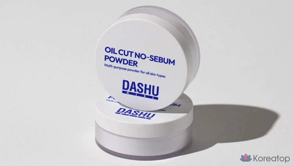 Пудра для лица DASHU Men's Oil Cut No Sebum Powder, оттенок White, 5 г, 1 шт.