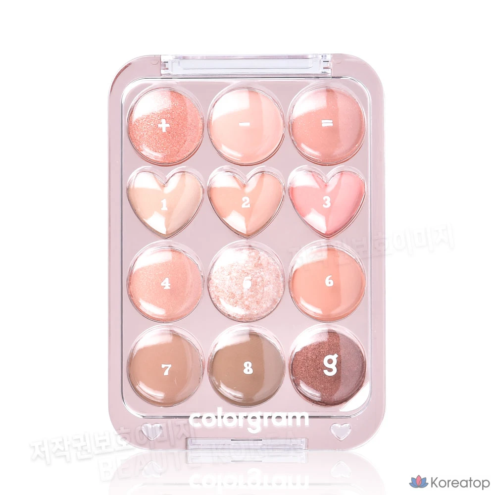 Палетка теней для век Colorgram Nuntorial Eye Palette, оттенок 01 Peach Plus Coral Is Love, 1 шт.