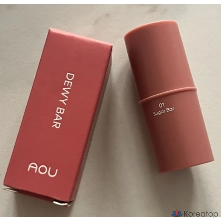 Бальзам для губ AOU Moisture Bar Glow Stick Color Stick Lip Balm, оттенок 01 Sugar Bar, 2 г, 1 шт.