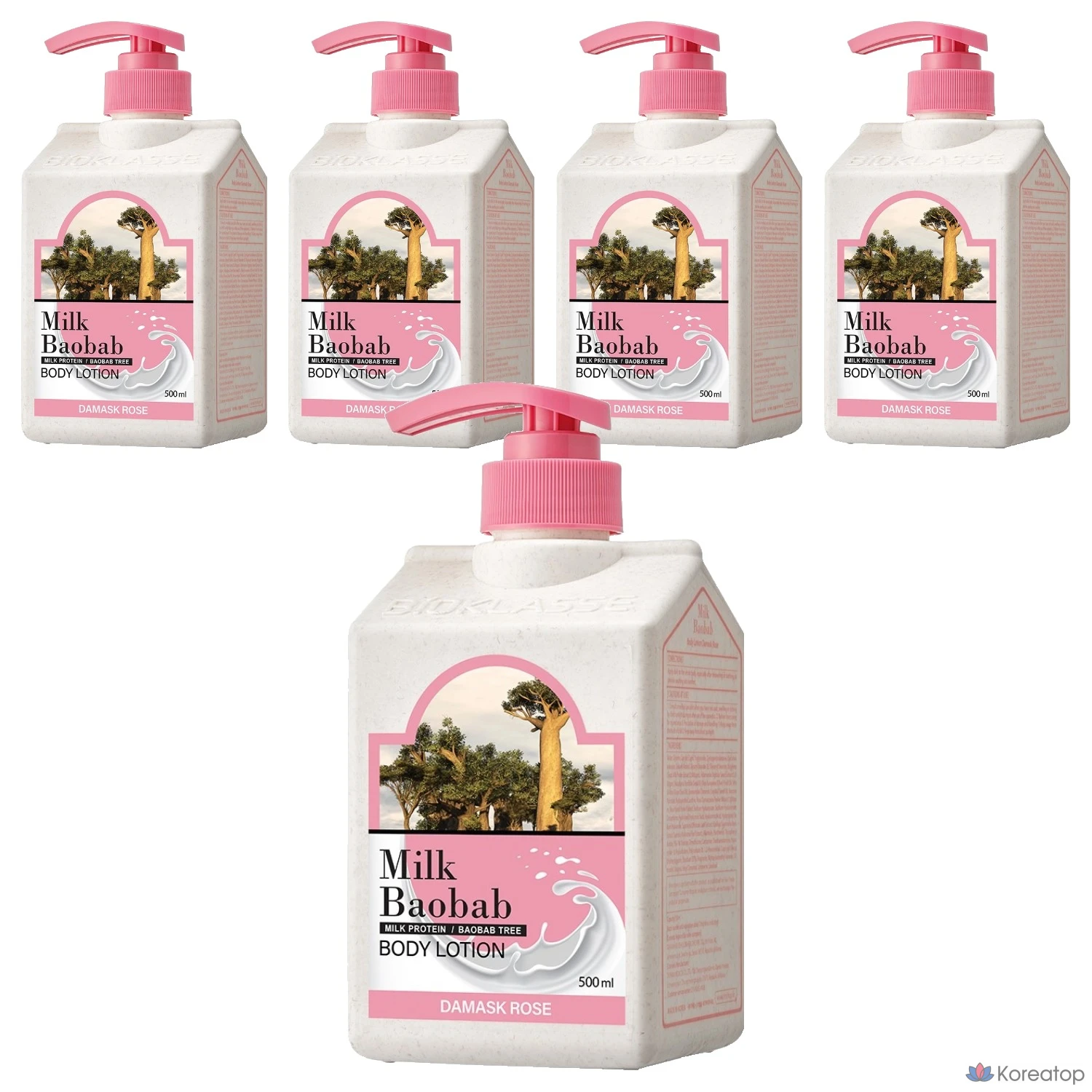 Лосьон для тела Milk Baobab Body Lotion Damask Rose, 500 мл, 5 шт.