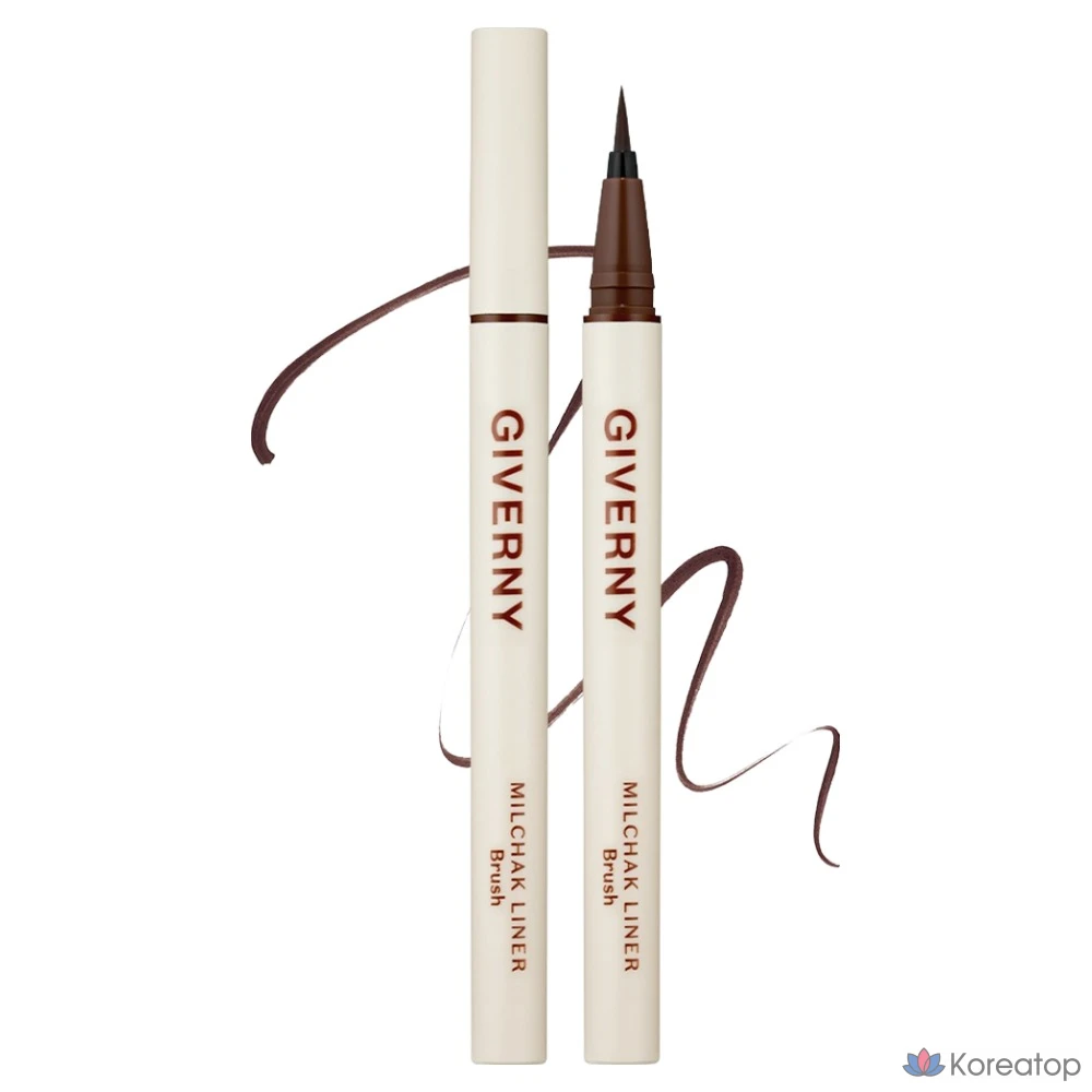 Лайнер для век Giverny Fit Brush Liner, оттенок 03 Brown, 0.6 г, 1 шт.