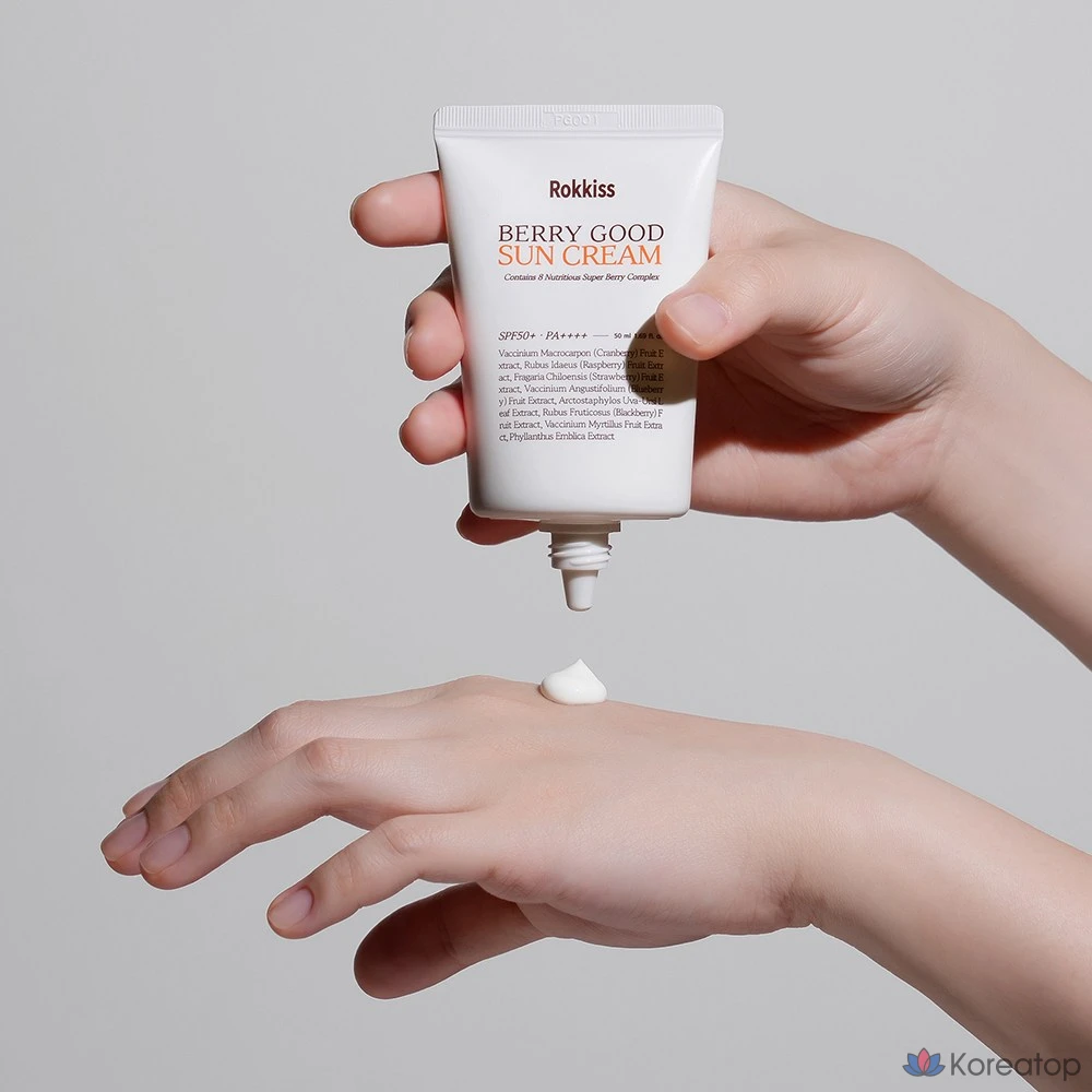 Солнцезащитный крем Rokkiss Berry Good Yumugiacha Sun Cream SPF50+ PA++++, 50 мл, 1 шт.